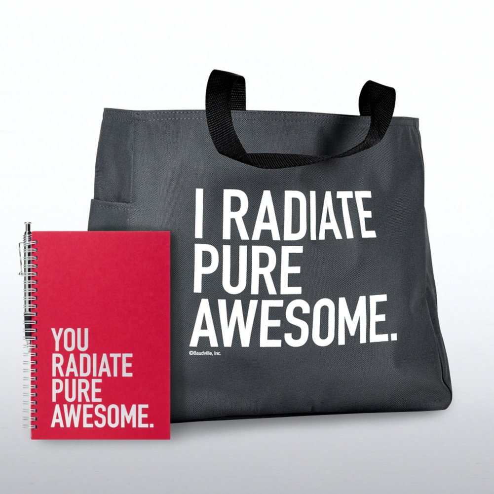 View larger image of Journal, Pen & Tote Gift Set - You Radiate Pure Awesome