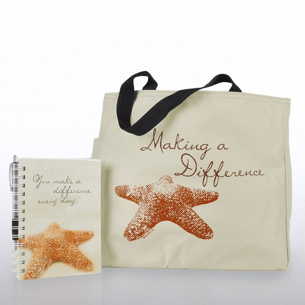 Journal, Pen & Tote Gift Set - Starfish: Making a Difference