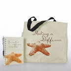 View larger image of Journal, Pen & Tote Gift Set - Starfish: Making a Difference