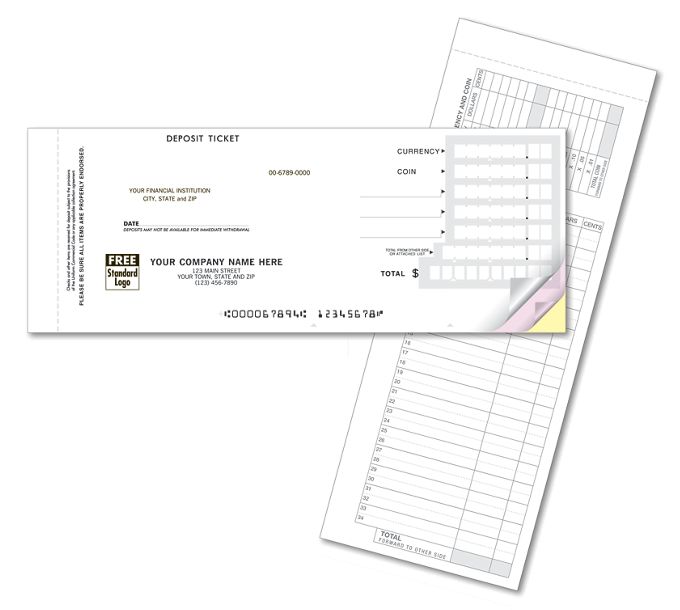 Booked Banking Deposit Slips & Tickets for Business Deluxe