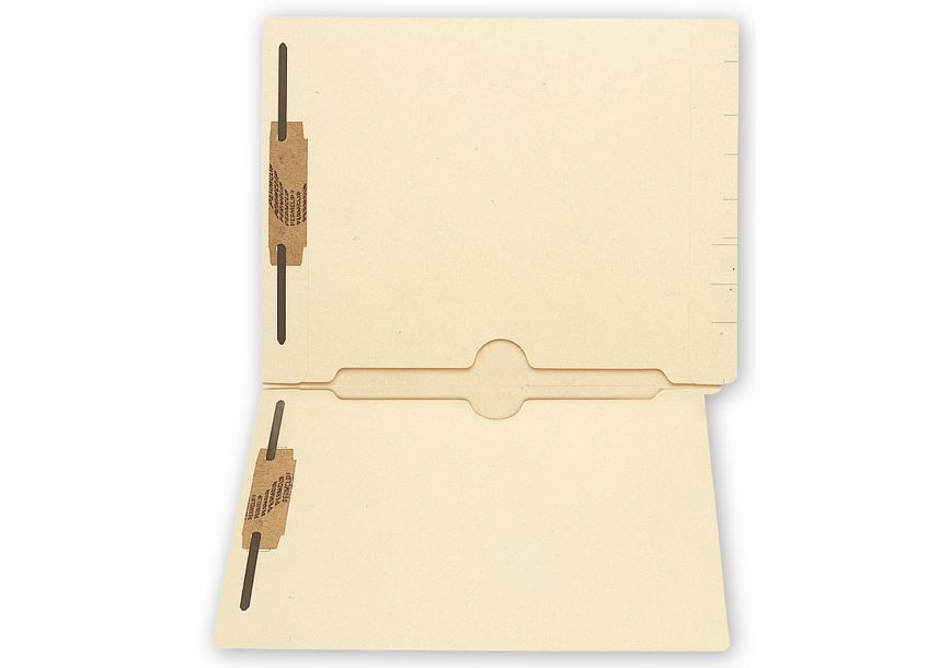 Product image for End Tab Folders, Manila, 11pt, 2 Full Pocket, 2 Fastener - Item# 101TW