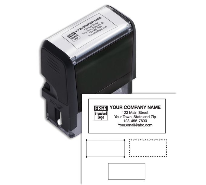 Medium Name & Address Stamp - Self-Inking