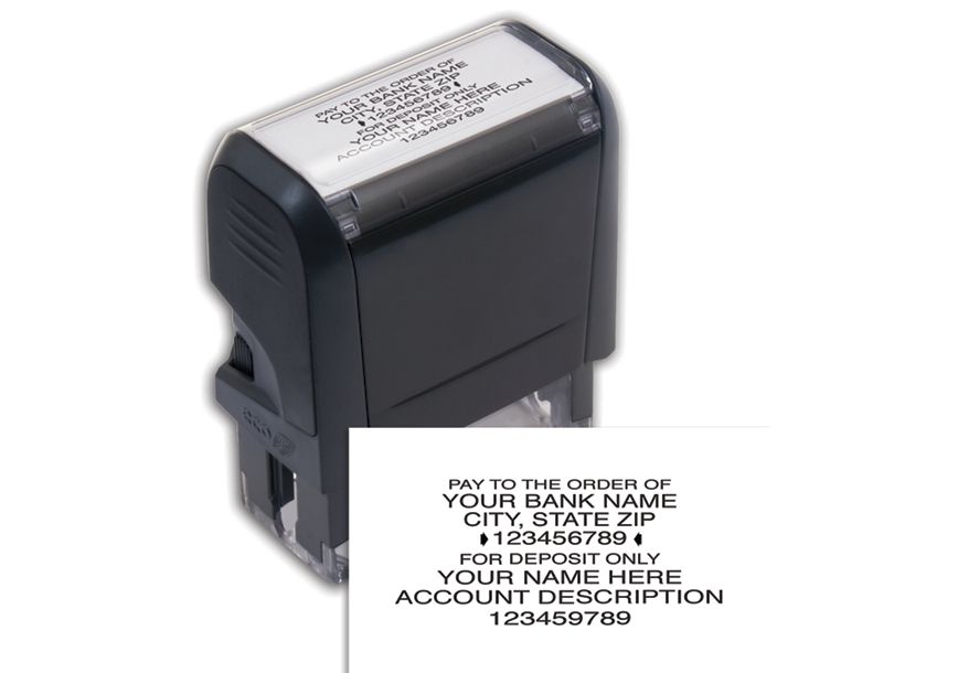 Product image for Self-Inking Endorsement Stamp - Widely Accepted Layout - Item# 102170