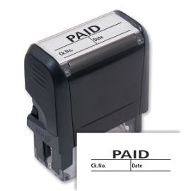 103006-Paid Stamp With Date & Check Number Boxes - Self Inking103006