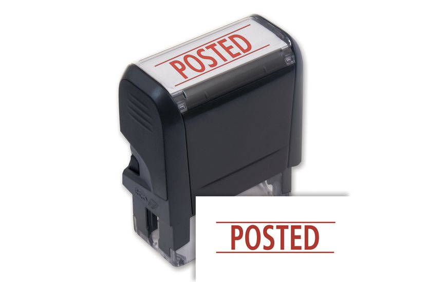 Product image for Posted Stamp - Self-Inking - Item# 103008_colors_red