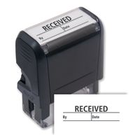 Received Stamp With By and Date Boxes - Self-Inking