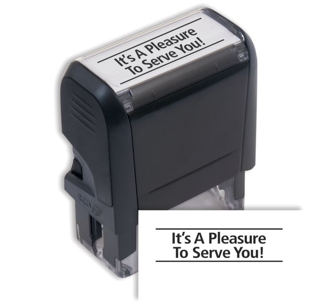 It's A Pleasure To Serve You! Stamp, Self-Inking | 103042 | Deluxe ...