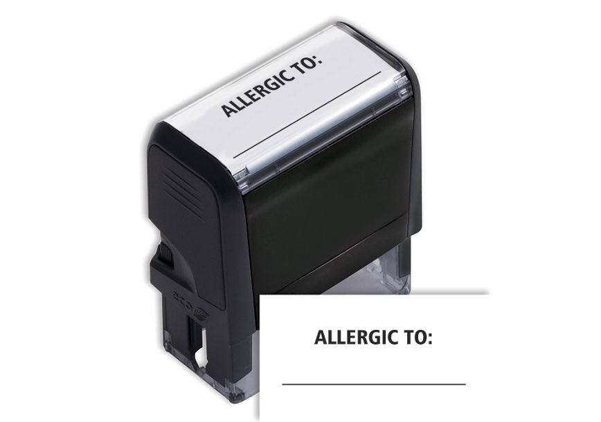 Product image for Allergic to: Stamp - Self Inking - Item# 103077