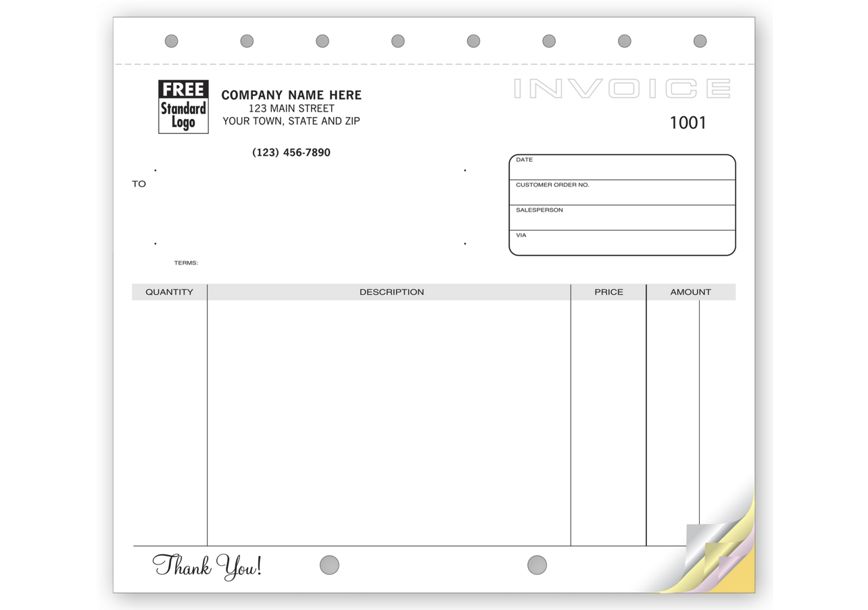 Product image for Classic Unlined Small Invoices - Item# 107