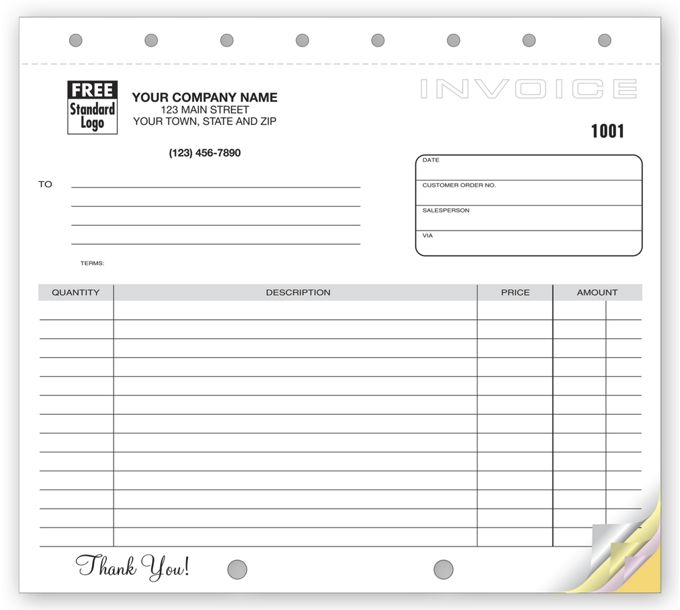 Business Forms - Invoices - Classic Design, Lined Small Format Invoices ...