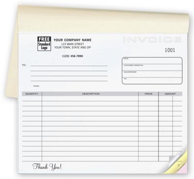 Invoices - Classic Small Lined Booked | 108B | Deluxe