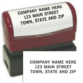 1132339-Three Line Custom Pre-Inked Stamp1132339