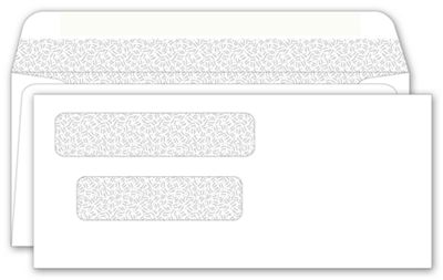 thumbnail image 2 of Deluxe #10 Double-Window Self-Seal Envelopes – 9x4-1/8, Security Tint, 35 Pack 2 of 6