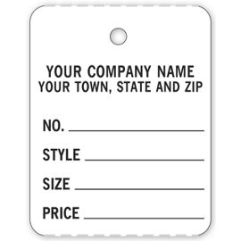 1155-Price Tags, Strips of 5, White, 1 3/8 x 1 3/4"1155