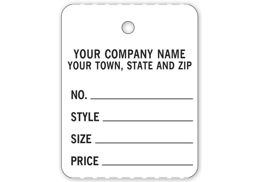 Product image for Price Tags, Strips of 5, White, 1 3/8 x 1 3/4" - Item# 1155