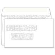 Double Window Envelope 3 9/16 X 6 1/8, Gummed Seal