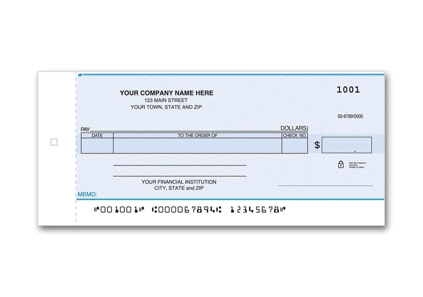 Product image for Personal Size One Write Check - Item# 116NC