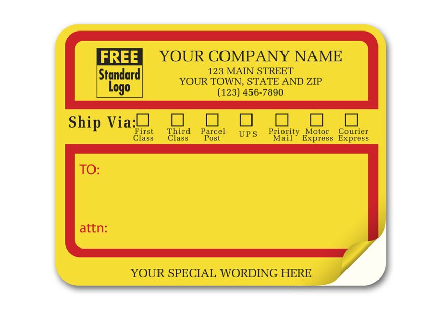 Product image for Jumbo Mailing Labels w/ "Ship Via" Check Boxes, Padded - Item# 1200A