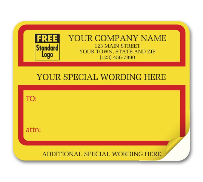 Business Labels - Jumbo Padded Mailing Label with Special Wording ...