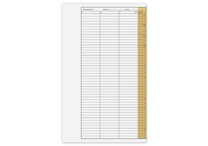 Product image for Insta-Vue  1 Year Refill 3 Column 15 Min - Item# 1218