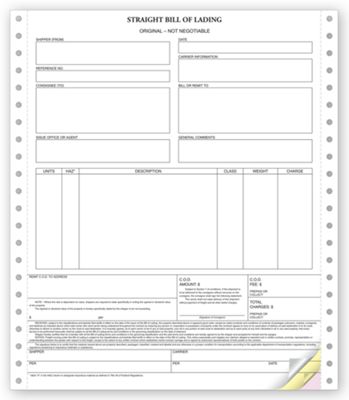 Bill Of Lading Sample Pdf