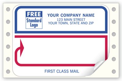 Business Labels - Continuous White First Class Mail Mailing Labels ...