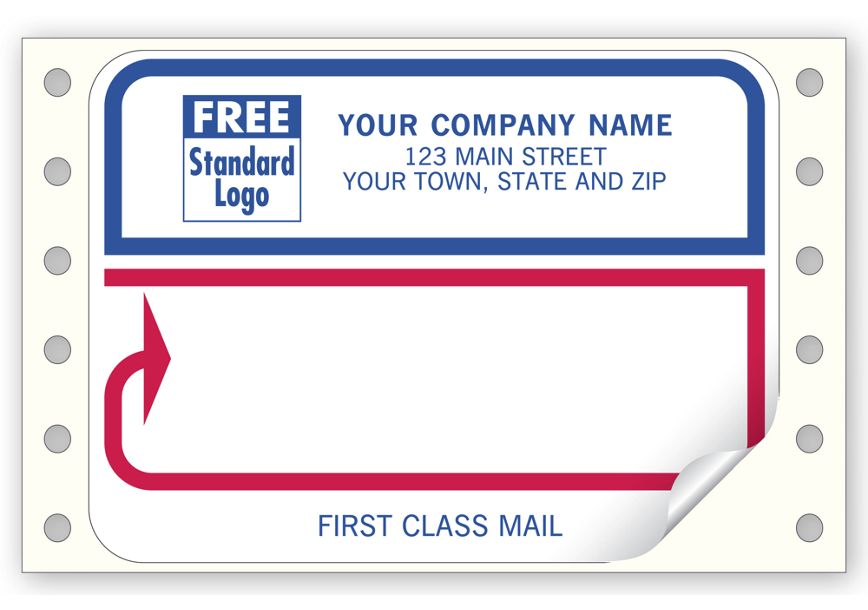 Product image for First Class Mail, Mailing Labels, Continuous, White - Item# 1231