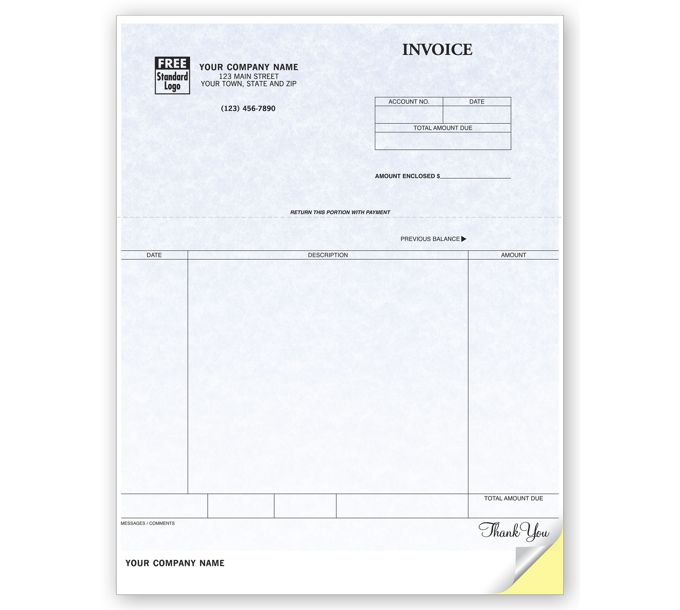 Business Invoices - Parchment Laser Invoices - 12351G by Deluxe ...