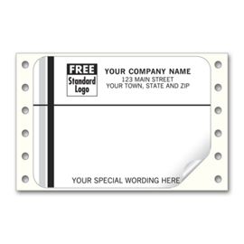 1236-Mailing Labels, Continuous, White with Black/Gray Stripe1236