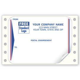1244-Postal Endorsement Mailing Labels, Continuous, White1244
