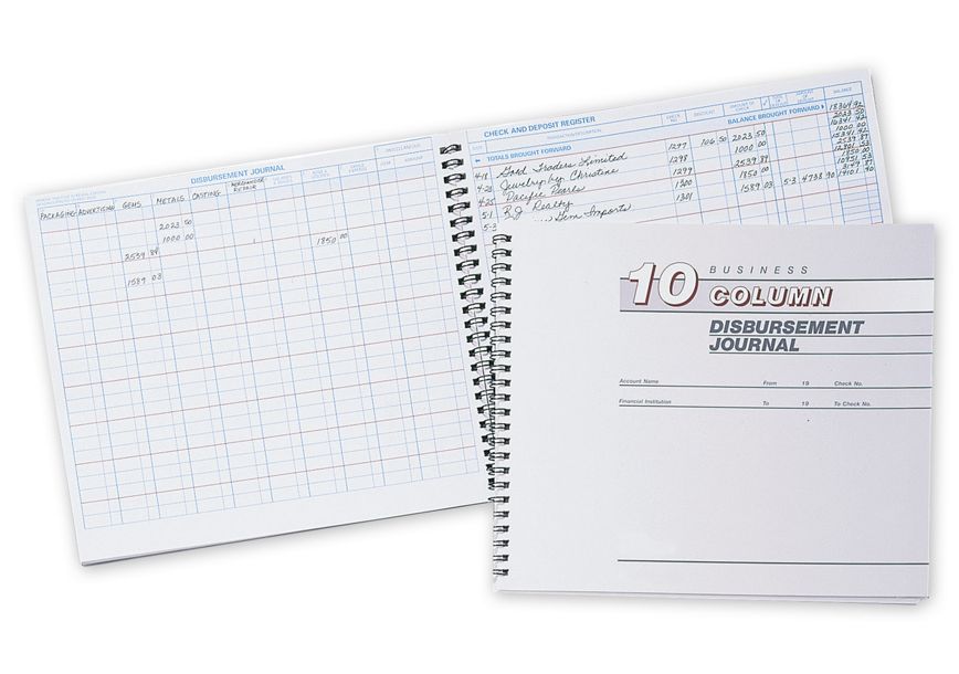 Product image for Cash Receipts Journal - 10 Column Disbursement Journal - Item# 126051N