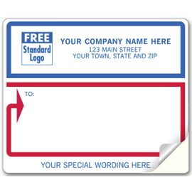12688-Mailing Labels, Laser/Inkjet, White with Blue/Red Border12688