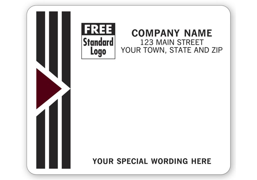 Product image for Park Avenue Mailing Labels, Laser, w/ Black/Burgundy - Item# 12692
