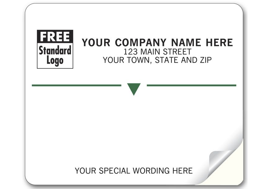 Product image for Embassy Mailing Labels, Laser/Inkjet, w/ Green Stripe - Item# 12698