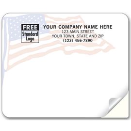 12779-American Flag Mailing Labels, Laser, Flag Background12779