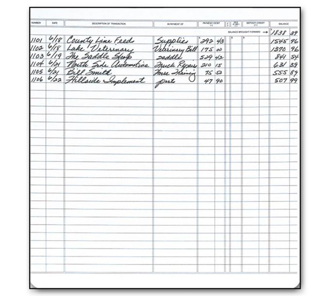 Executive Deskbook Register - Checks On Sale