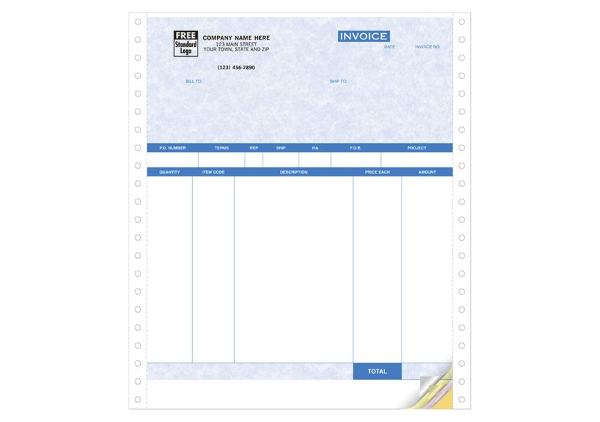 Product image for Product Invoices, Continuous, Parchment - Item# 13051AG