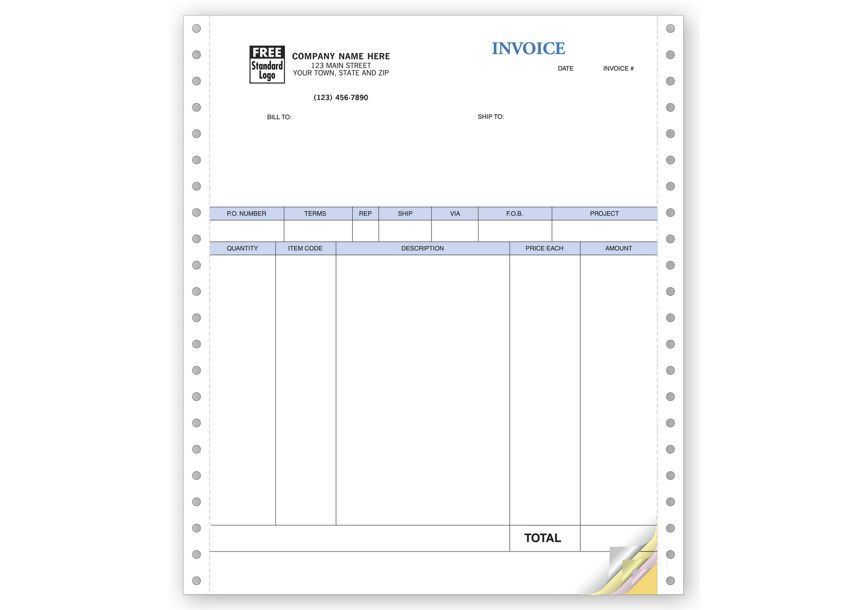 Product image for Product Invoices, Continuous, Classic - Item# 13051B