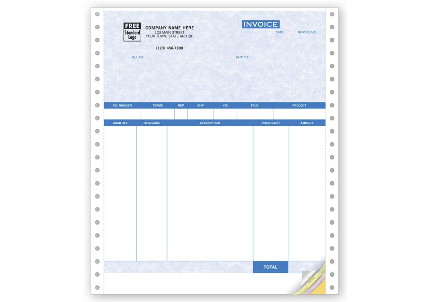 Product image for Product Invoices, Continuous, Parchment, Packing List - Item# 13051BG