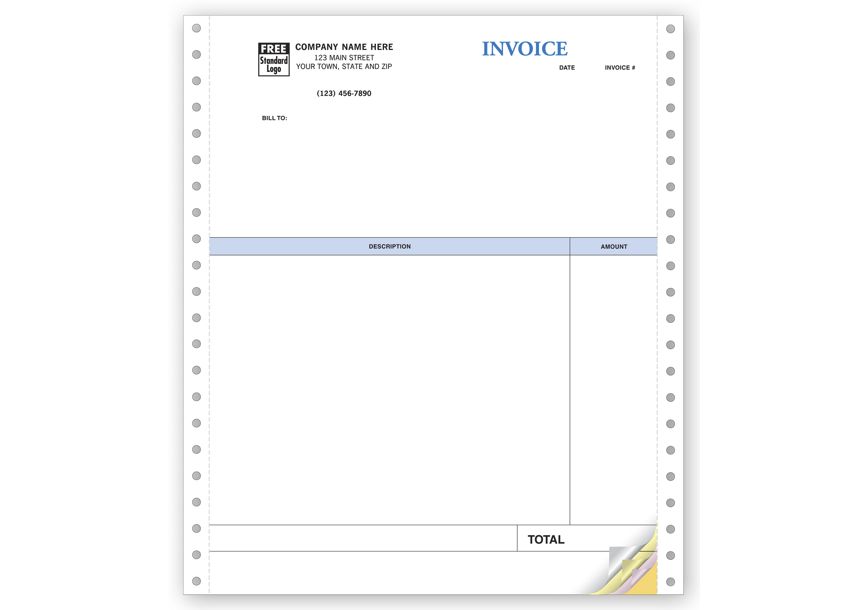 Product image for Invoices, Professional, Continuous, Classic - Item# 13052