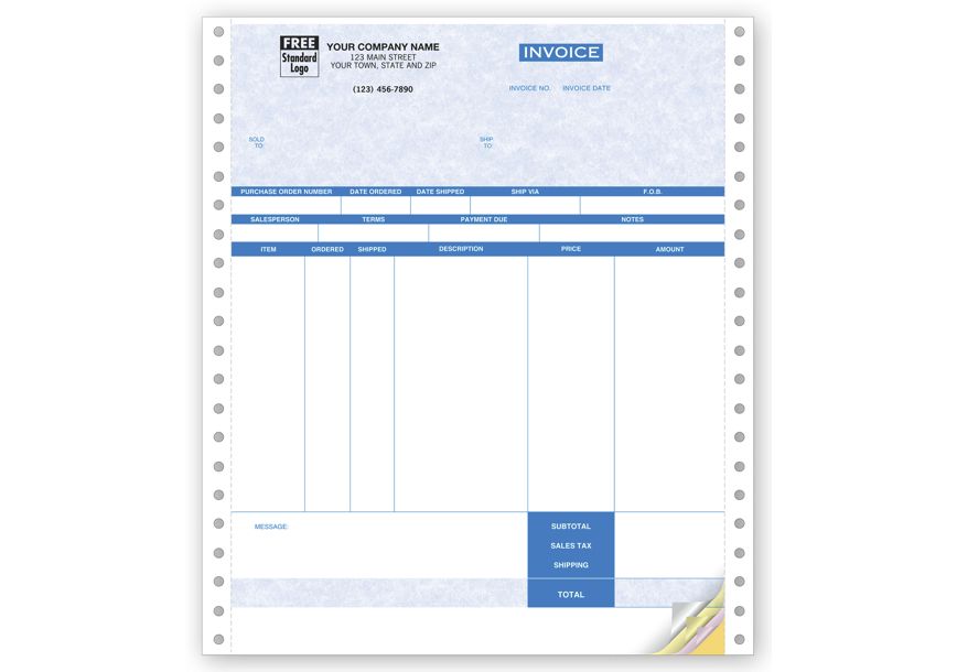 Product image for Continuous Inventory Invoice Parchment - Item# 13190G