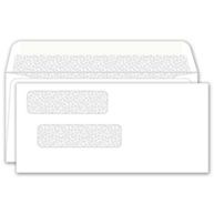 Double Window Envelope 3 9/16 X 8 7/8, Gummed Seal