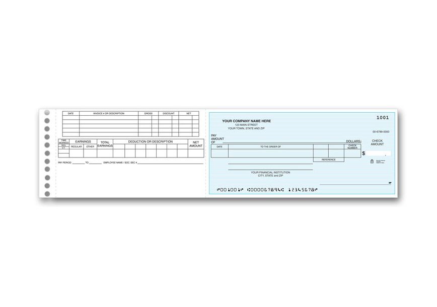 Product image for Invoice Center Check - Item# 132911N