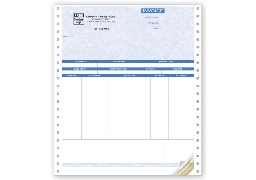 Product image for Product Invoices, Continuous, Parchment - Item# 13340G