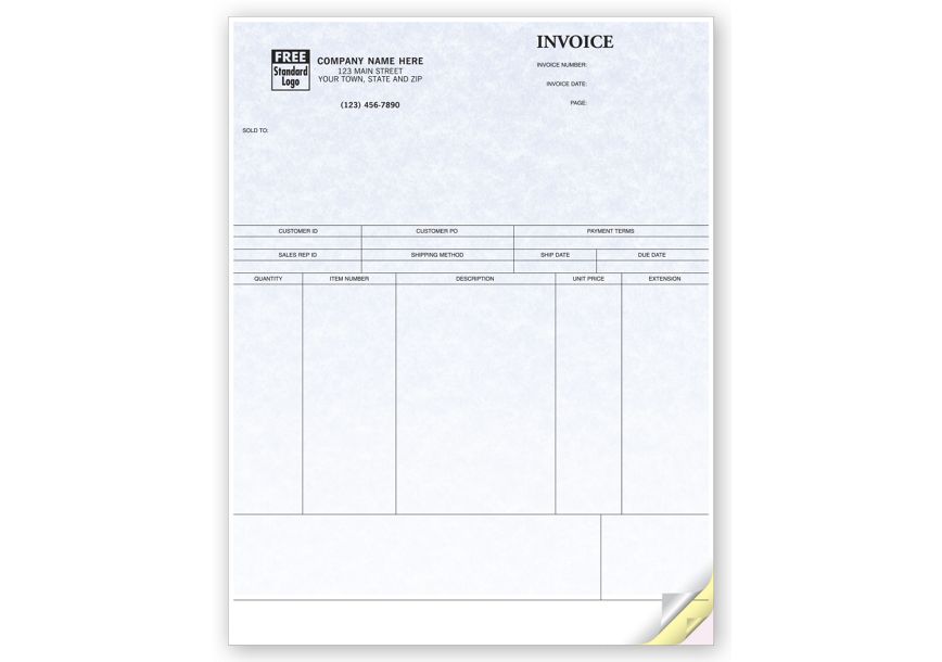 Product image for Product Invoices, Laser, Parchment - Item# 13343G