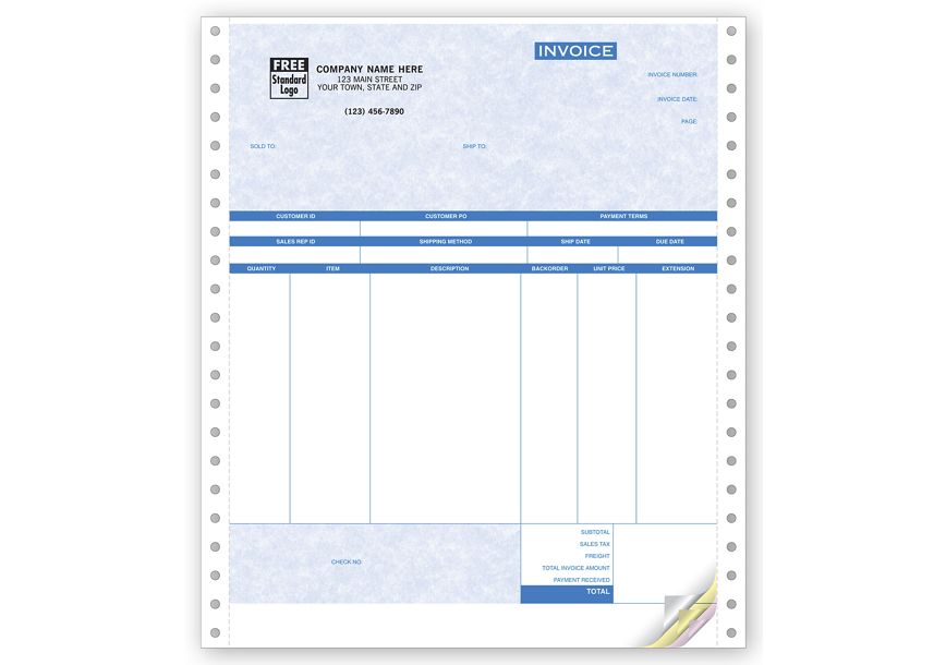 Product image for Product Invoices, Continuous, Parchment - Item# 13477G