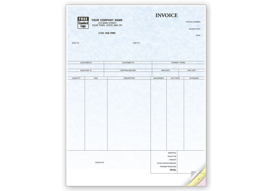 Product image for Product Invoices, Laser, Parchment - Item# 13478G