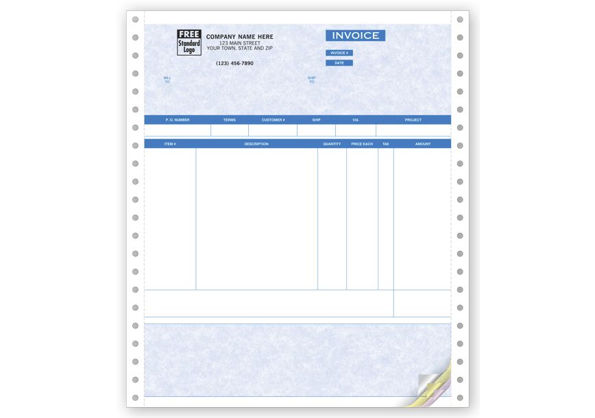 Product image for Product Invoices, Continuous, Parchment - Item# 13707G