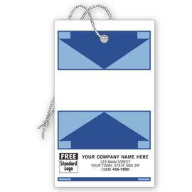 145-Weatherproof Price Tags, White w/Blue Arrow Design145