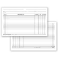 Account Record Billing Card, Single Entry
